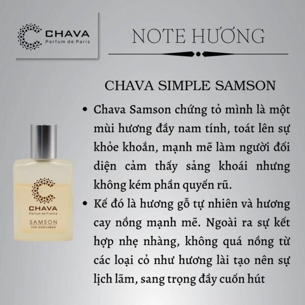 Nước Hoa Nam Chava Samson 15ml - hinh 03