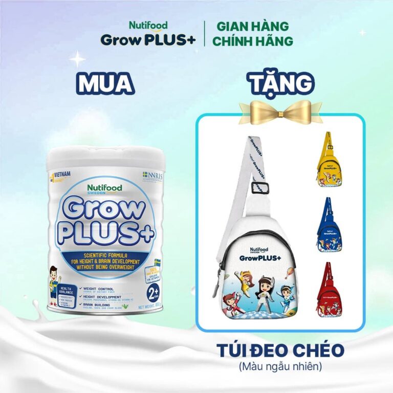Sữa bột GrowPLUS+ Trắng Kiểm soát cân nặng cho trẻ - hinh 01