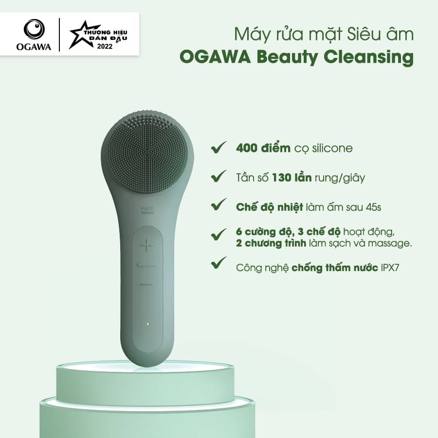 Máy rửa mặt Siêu Âm​ OGAWA Beauty Cleansing - hinh 02