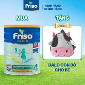 Mua 1 Sữa Bột Friso Gold 4 1400g Cho Bé 2-6 Tuổi Tặng 1 Ba Lô Con Bò