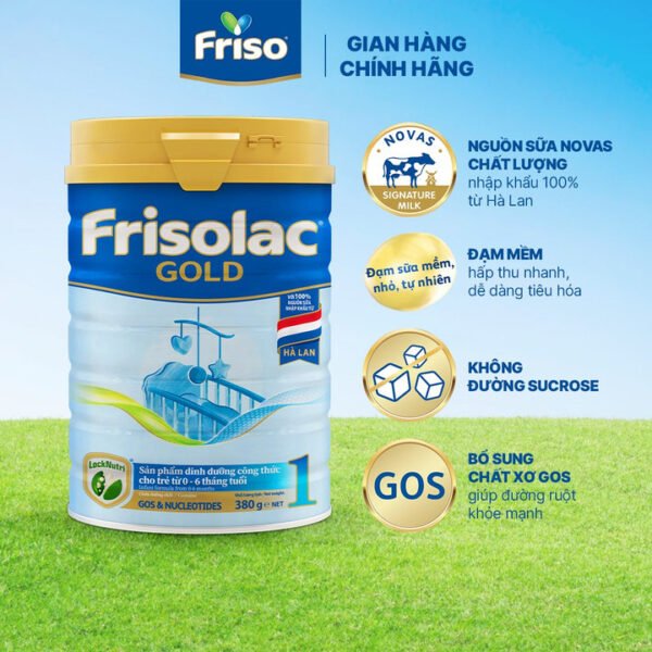 Sữa Bột Frisolac Gold 1 380g Cho Bé 0-6 Tháng - hinh 01