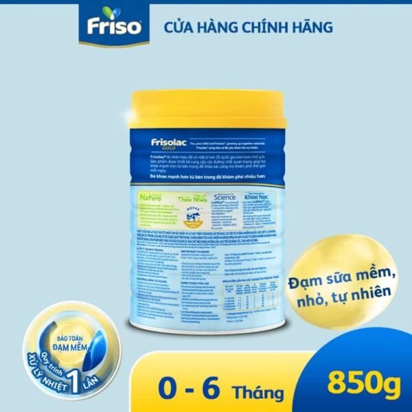 Sữa Bột Frisolac Gold 1 850g Cho Bé 0-6 Tháng - hinh 03