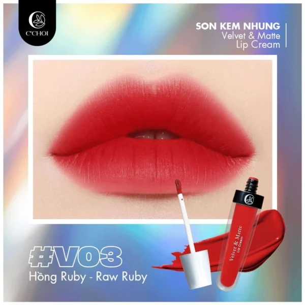 Son Kem Nhung Hồng Ruby - V03 Raw Ruby - C'Choi