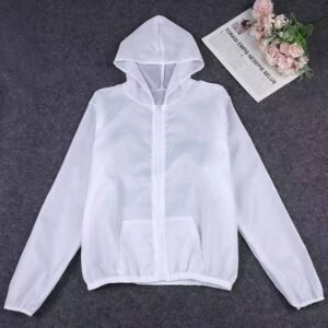Áo Khoác Chống Nắng Tia Cực Tím Thoáng Khí Màu Sắc Đơn Giản Thời Trang Cho Nữ - hinh 08