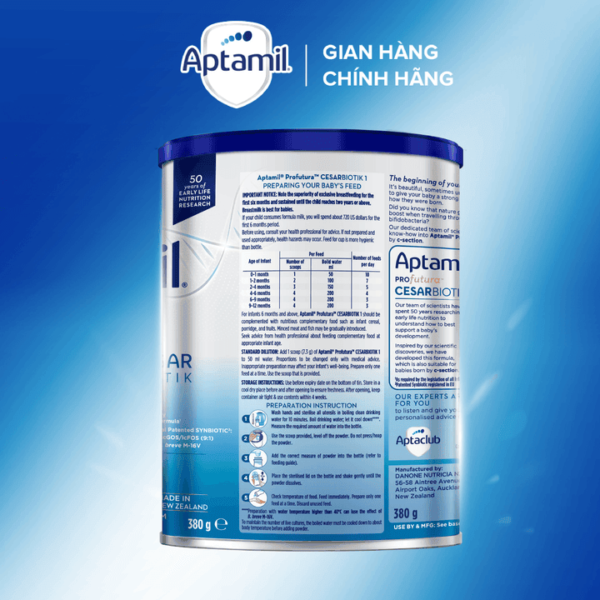 Sữa bột Aptamil số 1 380g - hinh 05