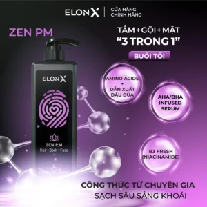 Dầu gội ELONX ZEN P.M 3 trong 1 cho nam - HINH 02