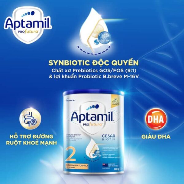 Sữa Aptamil Profutura Cesarbiotik số 2 800g - hinh 02
