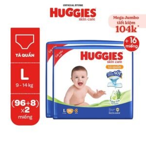 Combo 2 Gói Tã/ Bỉm Quần Huggies Skincare Mega Jumbo - hinh 03