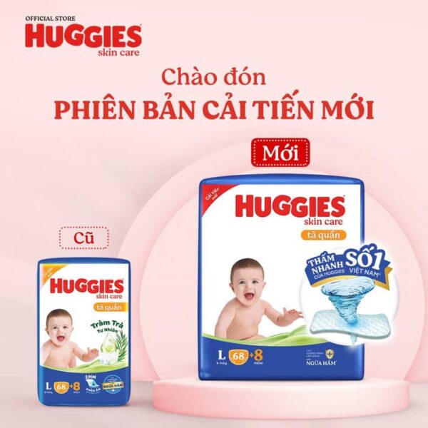 Combo 2 Gói Tã/ Bỉm Quần Huggies Skincare Mega Jumbo - hinh 06