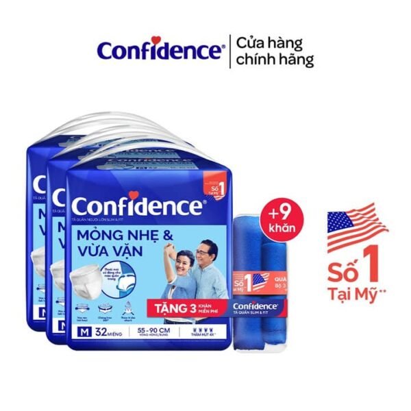 COMBO 3 Gói Tã Quần Người Lớn Confidence Slim&fit - hinh 02