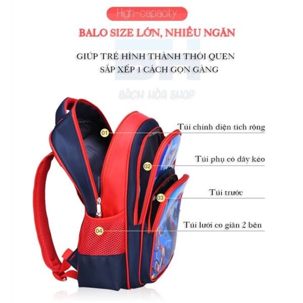 Balo Mẫu Giáo, Học Sinh Tiểu Học, Hoạt Hình 3D - BH Kids - hinh 03