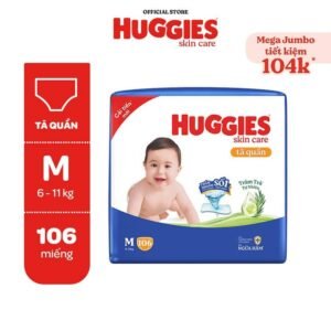 Tã/ Bỉm Quần Huggies Skincare Mega Jumbo - mẫu size M