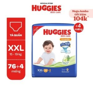 Tã/ Bỉm Quần Huggies Skincare Mega Jumbo - mẫu size XXL
