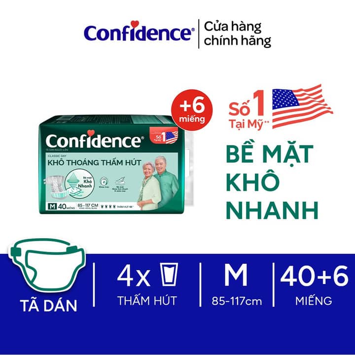 Tã Dán Người Lớn Confidence Classic Day - hinh 01