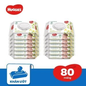 Thùng 12 Gói Khăn Giấy Ướt Không Mùi Cho Trẻ Sơ Sinh Huggies - hinh 01