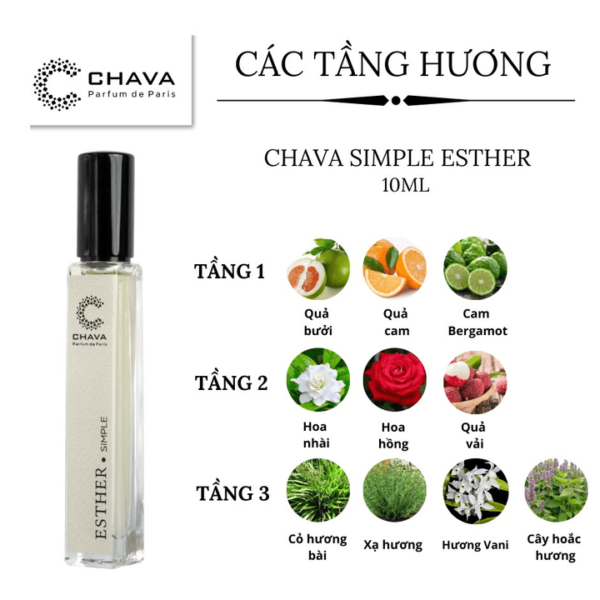 Nước Hoa Nữ Chava Simple Esther 10ml - hình 04