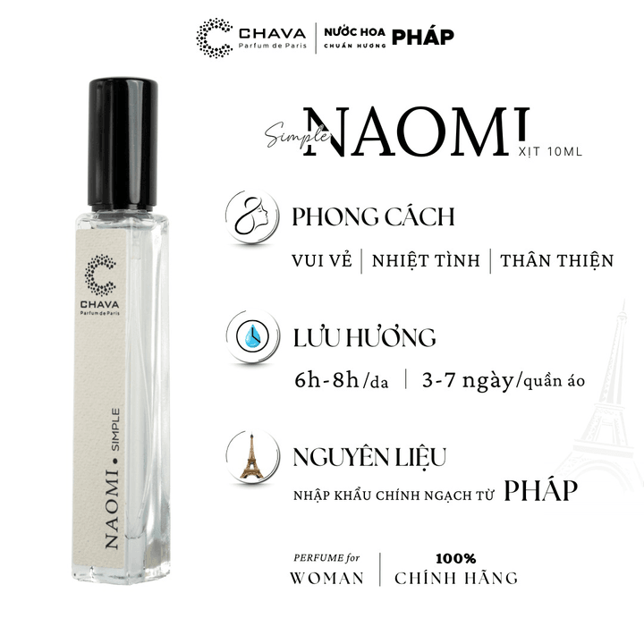 Nước Hoa Nữ Chava Simple Naomi 10ml - hinh 02