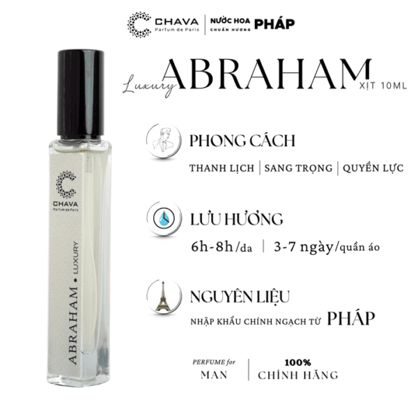 Nước Hoa Nam Chava Luxury Abraham 10ml - hinh 03