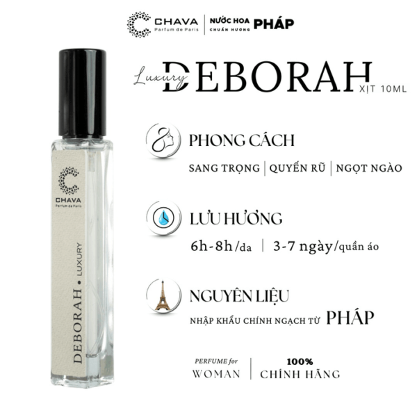 Nước Hoa Nữ Chava Luxury Deborah 10ml - hình 03