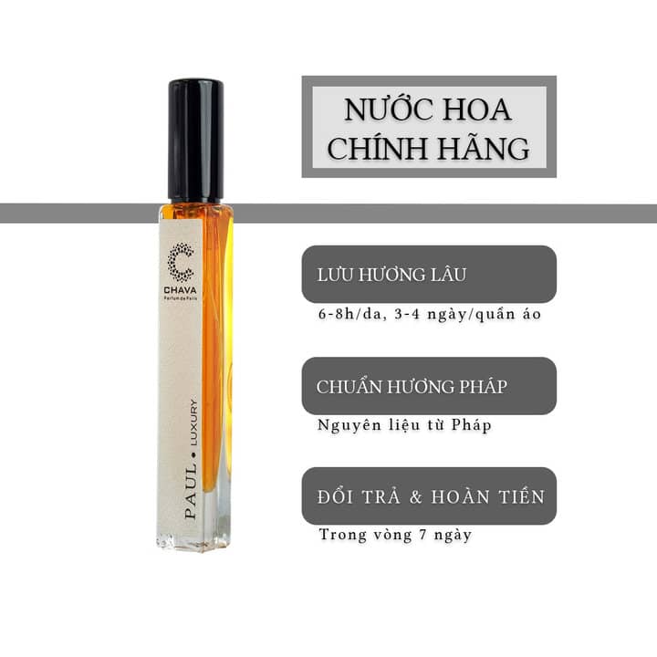 Nước Hoa Nam Chava Luxury Paul 10ml - hinh 01