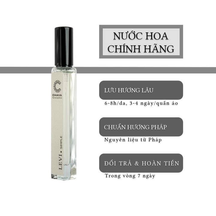 Nước Hoa Nam Chava Simple Levi 10ml - hinh 01