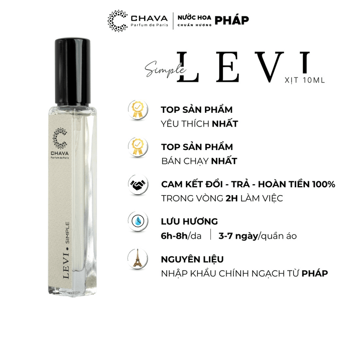 Nước Hoa Nam Chava Simple Levi 10ml - hinh 02