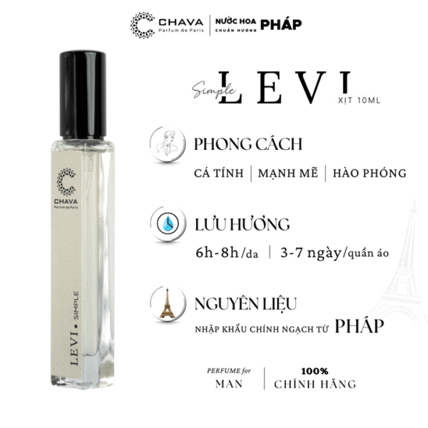 Nước Hoa Nam Chava Simple Levi 10ml - hinh 03