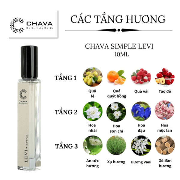 Nước Hoa Nam Chava Simple Levi 10ml - hinh 04