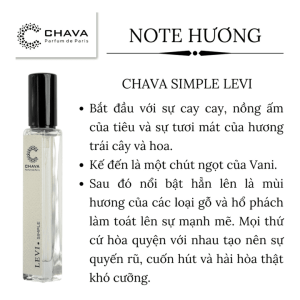 Nước Hoa Nam Chava Simple Levi 10ml - hinh 05