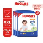 Combo 3 Gói Tã/ Bỉm Quần Huggies Skincare Mega Jumbo - hinh 02