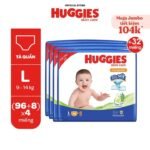 Combo 4 Gói Tã/ Bỉm Quần Huggies Skincare Mega Jumbo - hinh 02