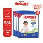 Combo 4 Gói Tã/ Bỉm Quần Huggies Skincare Mega Jumbo - hinh 05