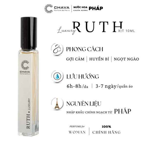 Nước Hoa Nữ Chava Luxury Ruth 10ml - hinh 03