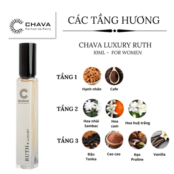 Nước Hoa Nữ Chava Luxury Ruth 10ml - hinh 04