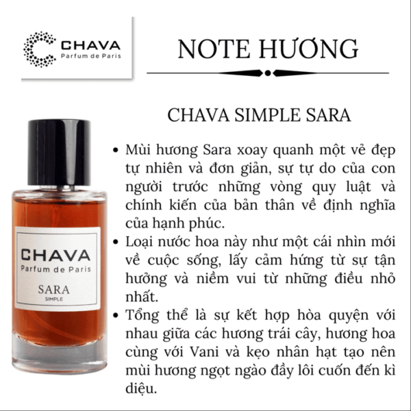 Nước Hoa Nữ Mini SARA 50ml - Chava - hinh 05