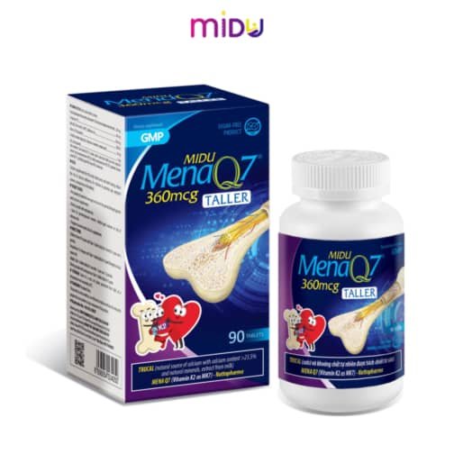 Midu MenaQ7 360mcg hộp 90 viên