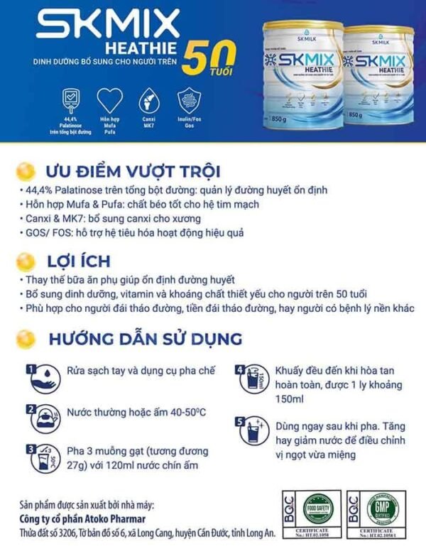 Thực phẩm bổ sung SKMIX HEATHIE - HÌnh 05