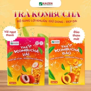Trà Kombucha Đào (Hộp 10 gói x 5g) - hinh 03