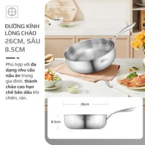 Chảo Inox OLIVO 2685 - Hình 02