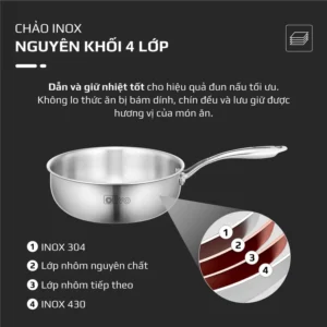Chảo inox Olivo Steve 2485 - hinh 04