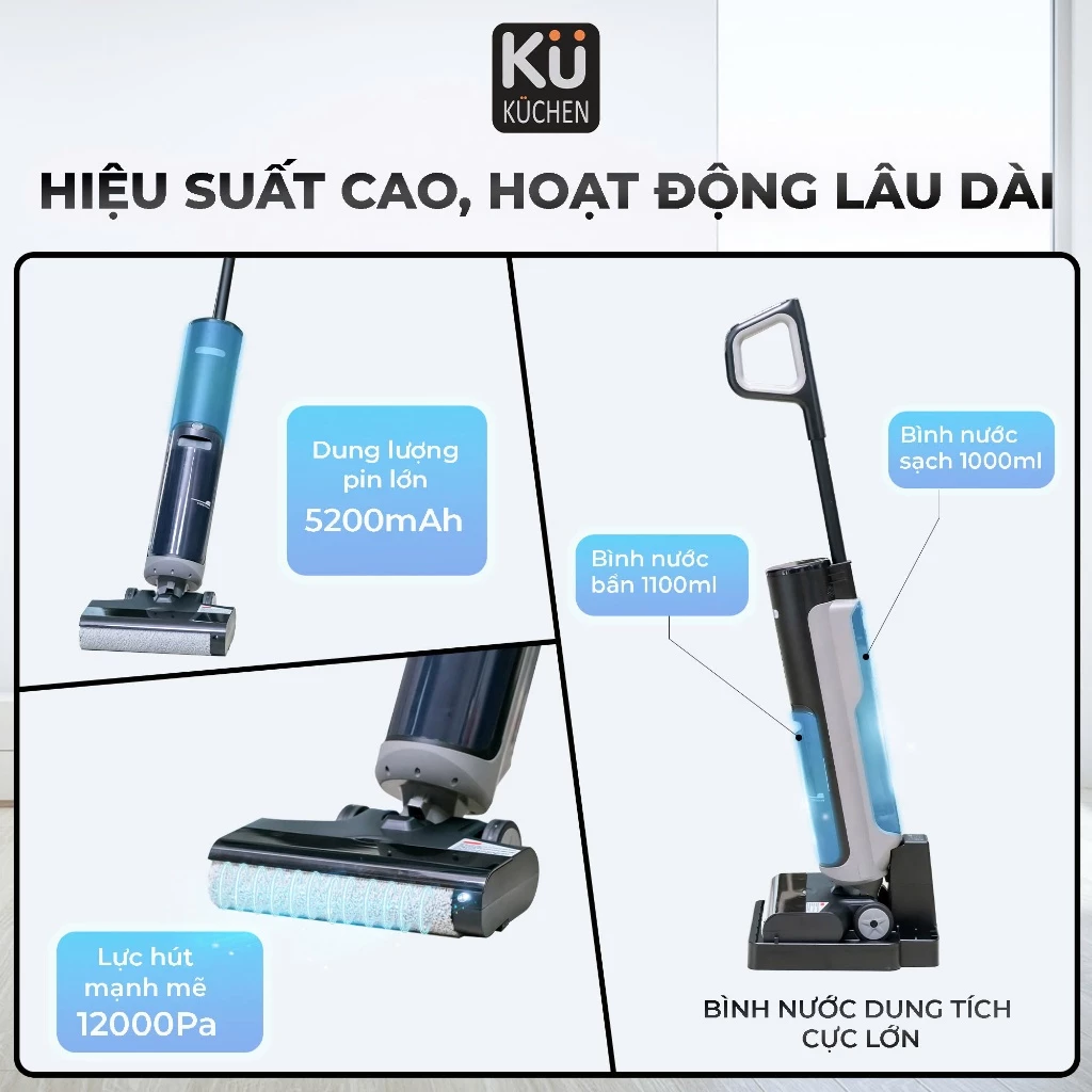 Máy Lau Sàn Cầm Tay KU FLL2405 - Hinh 08