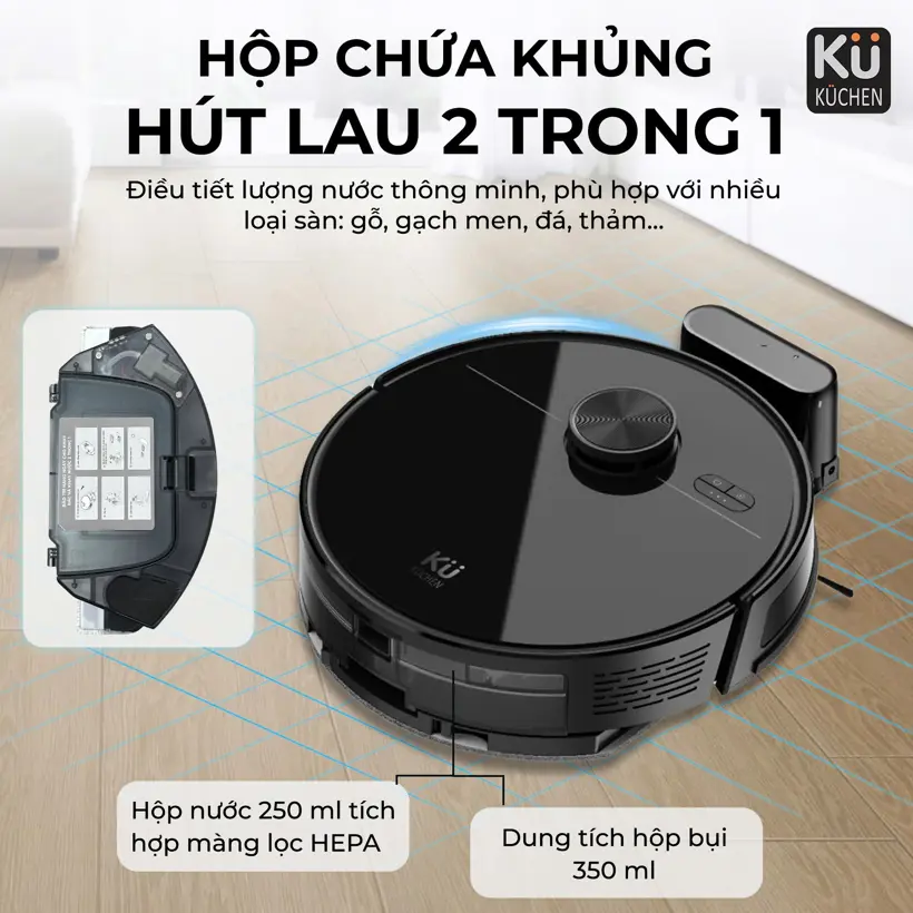 Robot Hút Bụi Lau Nhà KU PPR3006 - Hinh 06