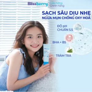 Sữa Rửa Mặt Da Dầu Sạch Sâu & Giảm Mụn Blissberry 100ml - hinh 04