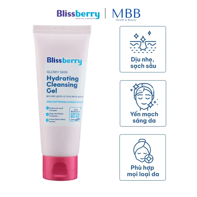 Sữa Rửa Mặt Dịu Nhẹ, Cấp Ẩm & Làm Sáng Da Blissberry 100ml - Hinh 01