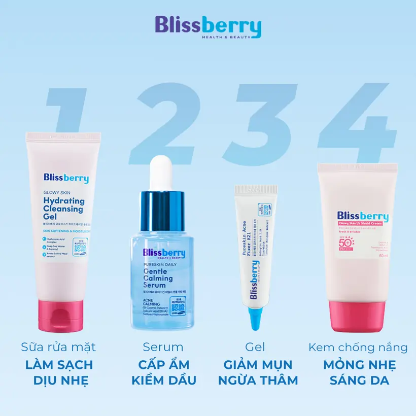 Sữa Rửa Mặt Dịu Nhẹ, Cấp Ẩm & Làm Sáng Da Blissberry 100ml - Hinh 04