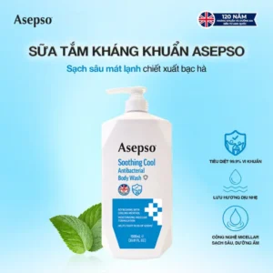 Sữa tắm kháng khuẩn ASEPSO sạch sâu mát lạnh