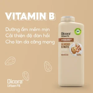 Sữa Tắm Dicora Urban Fit Vitamin B Hạnh Nhân & Các Loại Hạt 400ml – Hinh 02
