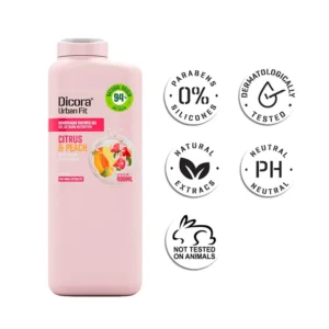 Sữa Tắm Dicora Urban Fit Vitamin C Cam Quýt & Đào 400ml - Hình 02