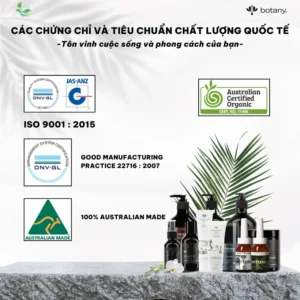 Các chứng chỉ quốc tế của thương hiệu BOTANY