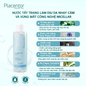 Nước Tẩy Trang Micellar Placentor Soothing Micellar 250ml - hinh 02